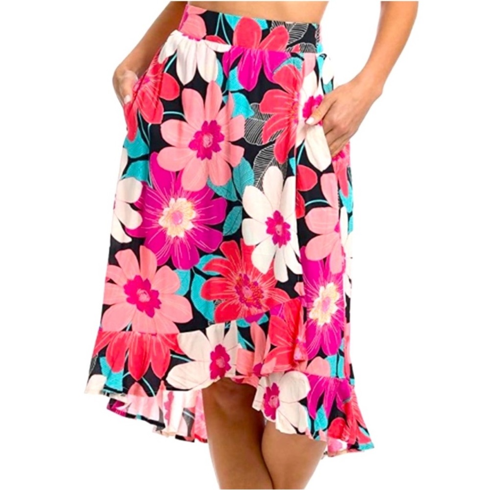La BLANCA In Full Bloom Beach Swim Cover-up/Skirt Color-Size MEDIUM